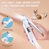 Rechargeable LED Pet Nail Grinder - Safe and Easy To Use Electric Nail Trimmer for Manicure Pedicure Dog Accessories with Grooming Tools