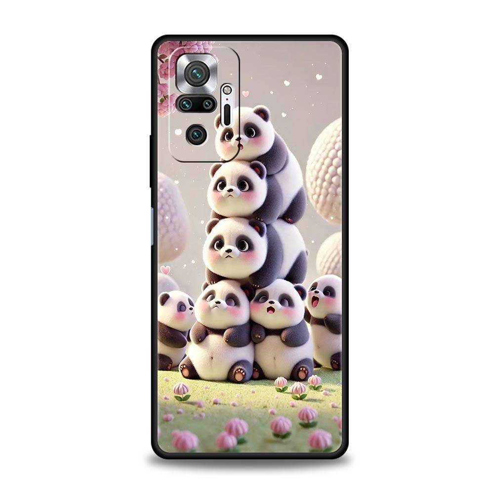 Baby Panda Phone Case Cover for Redmi 14C 10C Note 15 14 13 12 10 11 K40 Pro Plus 5G Soft TPU Shockproof Shell Fundas Capas Bags