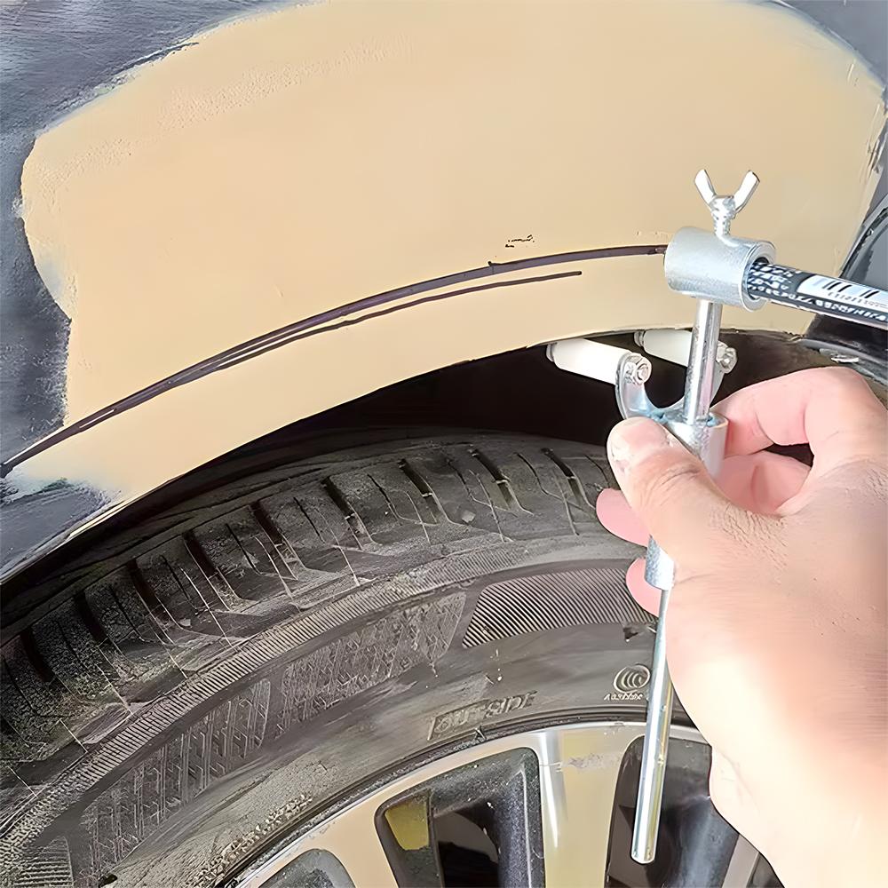 Автомобильное колесо, параллельный скребок для бровей, инструмент для маркировки краски 0-20 см, регулируемый автомобильный инструмент для ремонта листового металла, портативный и прочный