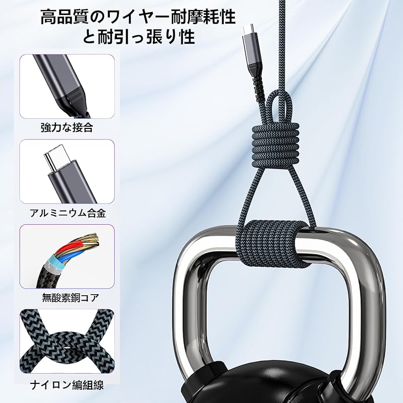 GHNTJAP USB C Cable 3M 3.2 Gen 2 Compatible 10Gbps Transfer Speed 60W Fast Charging Type Android Auto Compatible Galaxy/iPhone 15/MacBook/iPad Etc.