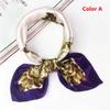 Gifts Women Small Vintage Square Scarf Silk Feel Satin Head Neck Hair Tie Band