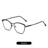 European and American TR cat eye glasses frame women's tide metal spring foot glasses frame fashion color change anti blue light glasses myopia