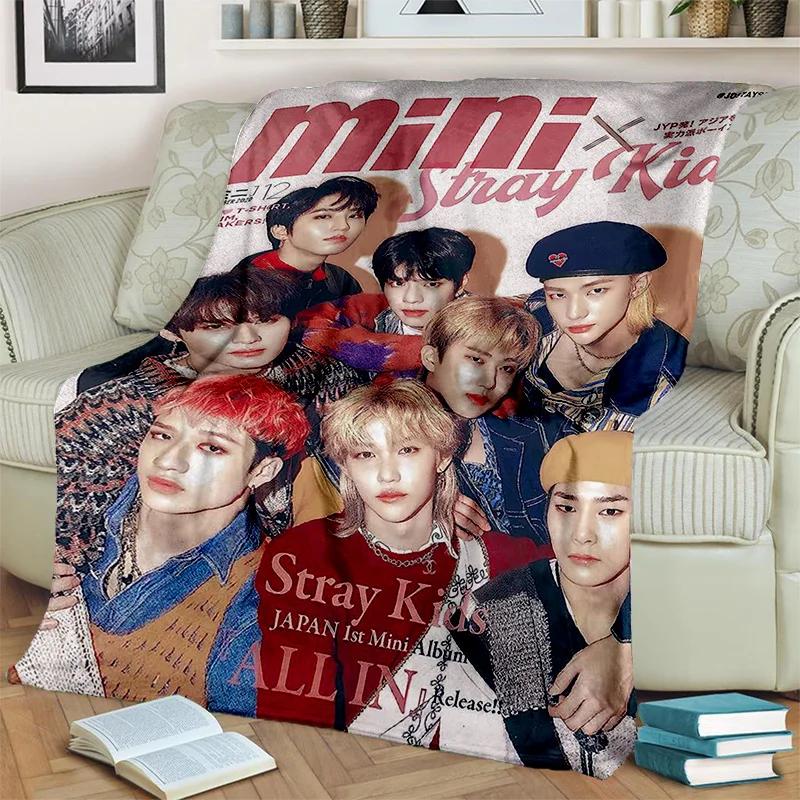 3D Kpop Stray Kids Корейское одеяло с певицей, мягкое одеяло для дома, спальни, кровати, дивана, пикника, путешествия, офиса, чехол для отдыха, детское одеяло