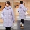 Пуховик и хлопковая куртка женские 2025 зима новая хлопковая куртка средней длины модная и универсальная, толстая и свободная, приталенная зимняя куртка
