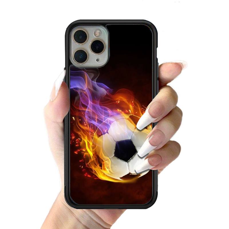Чехол для телефона «Футбол» Силиконовый чехол из ПК + ТПУ для iPhone 11 12 13 Pro Max 8 7 6 Plus X SE XR Hard Fundas