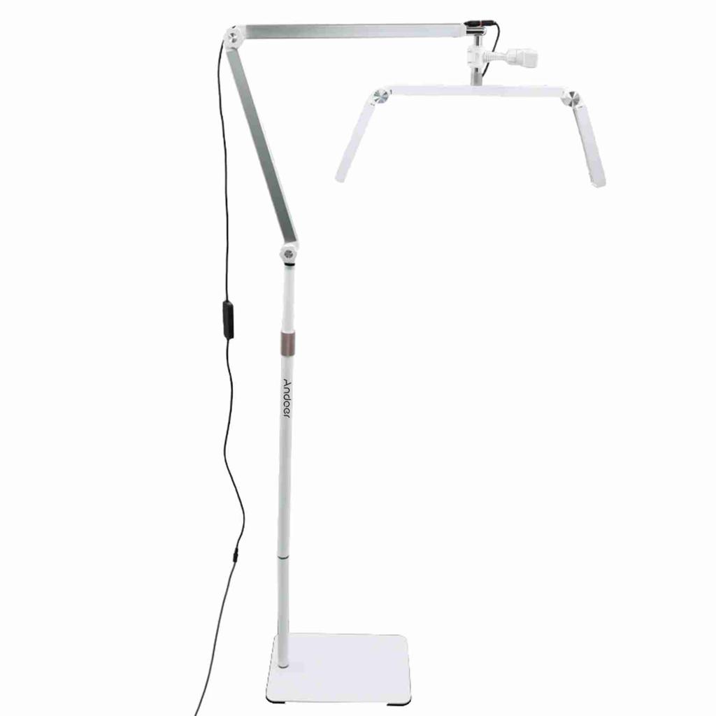 30W Floor LED Video Light Foldable LED Fill Light Beauty Floor Moon Lamp 3200K 5600K Dimmable with Adjustable Metal