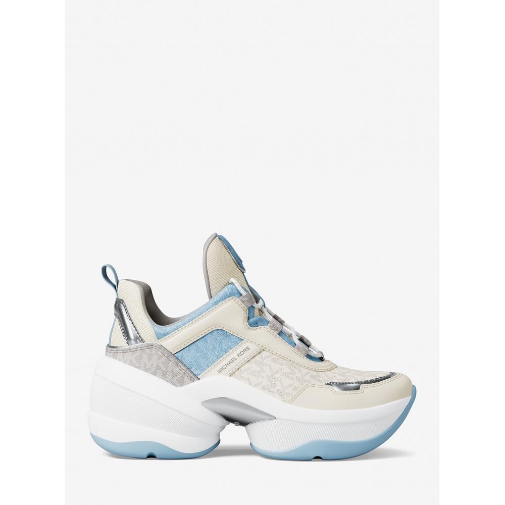 Michael Kors Кеды на танкетке Olympia 49s5olfs1b1540 Светло-голубой