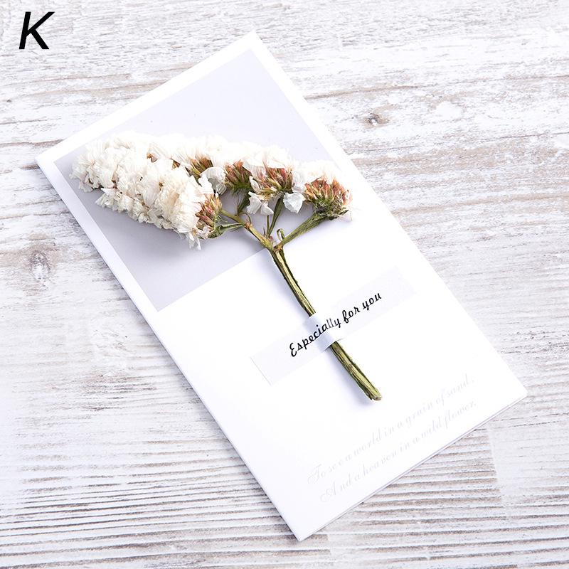 1 шт. Гипсофила Сушеные цветы Рукописная открытка с благословением Поздравительная открытка Открытка для подарка на день рождения Свадебные приглашения KTY