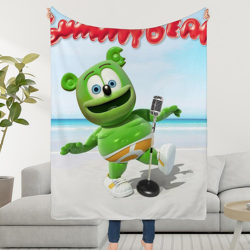 Мультяшное одеяло-плед Gummibar, суперуютное, плюшевое, для гостиной, дивана, детские подарки на день рождения