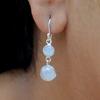 Moonstone 925 Sterling Silver Drop Earrings, Gemstone Handmade Dangle Earrings