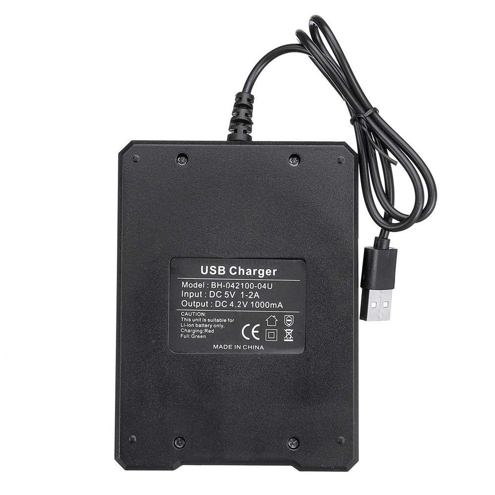 Li-ion Battery 18650/18500/16340/14500/26650 4 Slot Battery Charger For 18650 Charging USB Charger