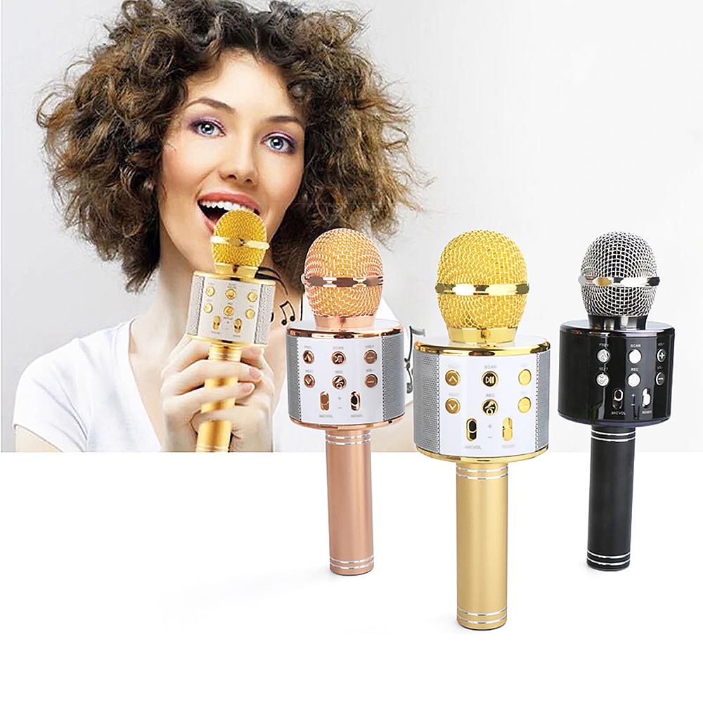 Профессиональный беспроводной микрофон BT, динамик для караоке, музыкальный плеер KTV, портативный рекордер для пения