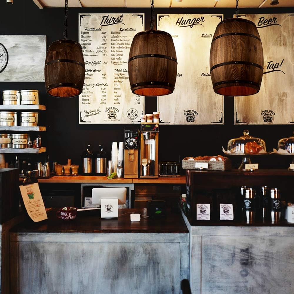 Деревенская винтажная деревянная бочка, люстра, бар, кафе, гостиная, столовая, лофт, склад, студийное освещение