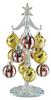 Fourcart Cute Glass Christmas Tree Ornament Set, Striped Tree