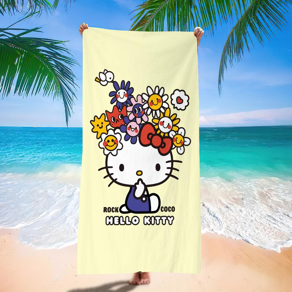 Cute Cartoon Printed Microfiber Beach Towel Quick Dry Soft Absorbent Bath Towel For Seaside