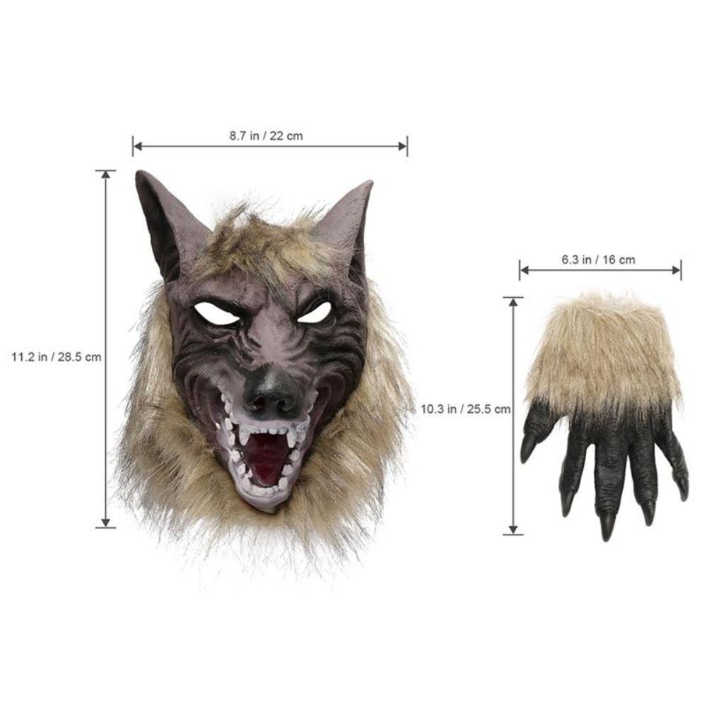 Horror Latex Wolf Head Mask Latex Halloween Wolf Costume Cosplay Ghost Festival