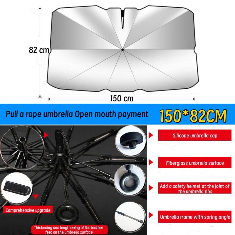 Обновленное лобовое стекло автомобиля с солнцезащитным козырьком на шнурке, складной автомобильный солнцезащитный козырек на выбор шести размеров