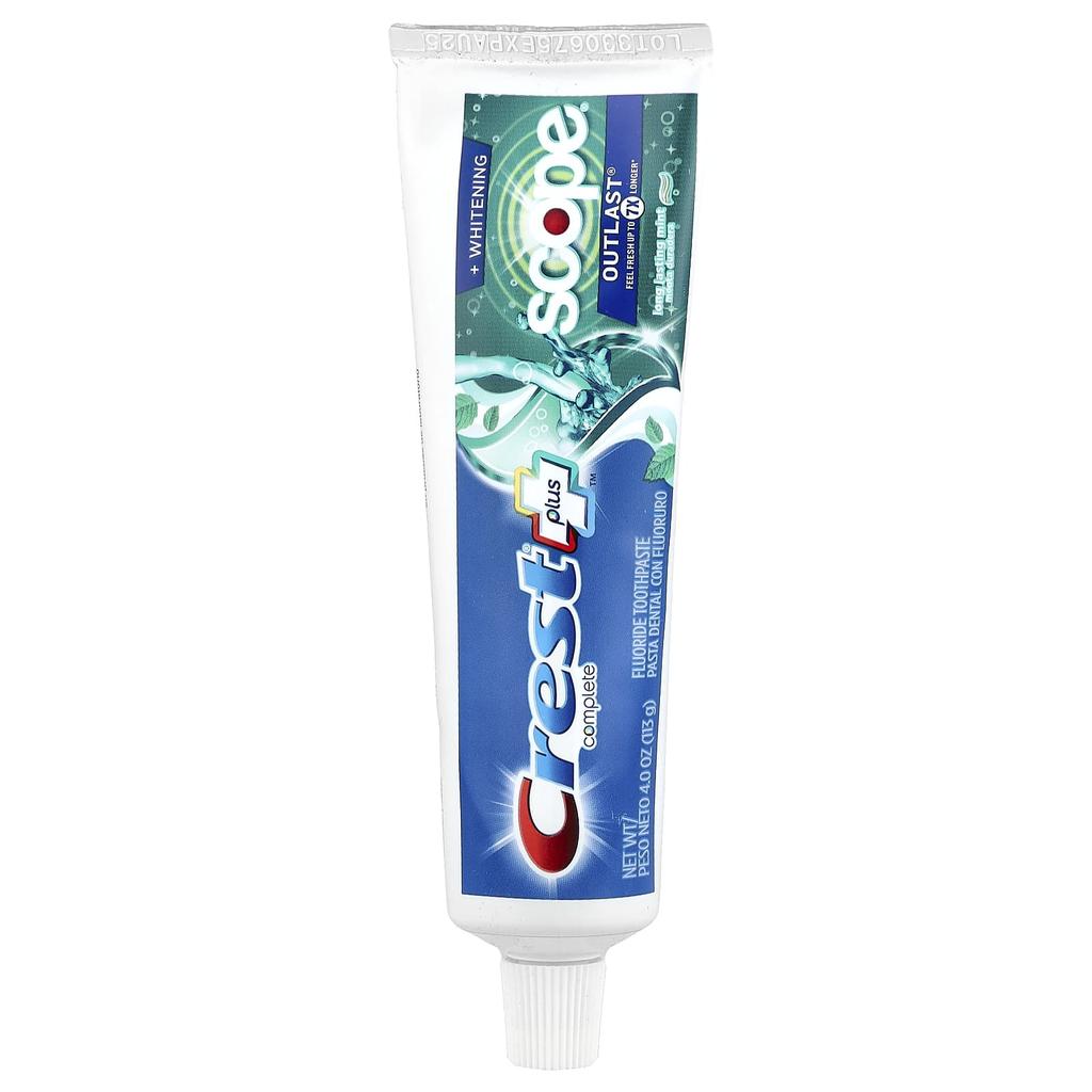 Crest Plus Complete™, Scope® Outlast® + Whitening, Fluoride Toothpaste, Mint, 4 Oz (113 G)