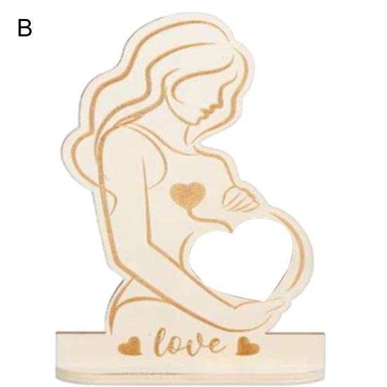 Ultrasound Photo Frame Desktop Decoration Wooden Baby Sonogram Picture Frame Ornament Pregnancy Announcement Expectant Mother