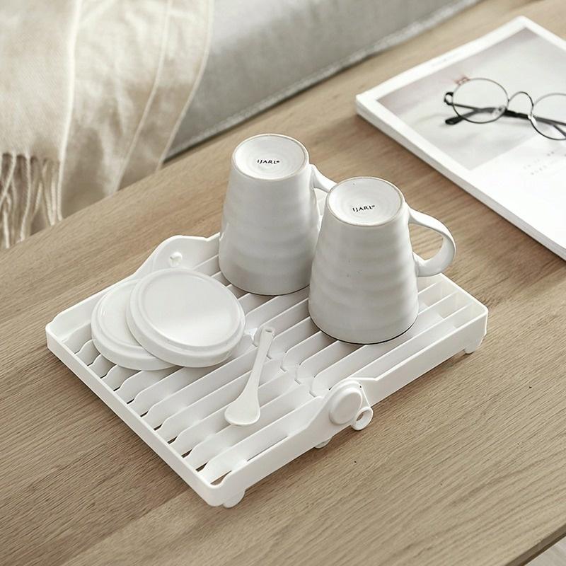 Многофункциональная кухонная складная полка-органайзер для хранения посуды и тарелок, сушилка, пластиковая подставка для столовых приборов
