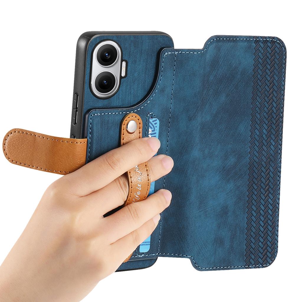 For Xiaomi Redmi Turbo 4 Pro 5G Case Wallet Retro Leather Phone Cover with Wristband Kickstand