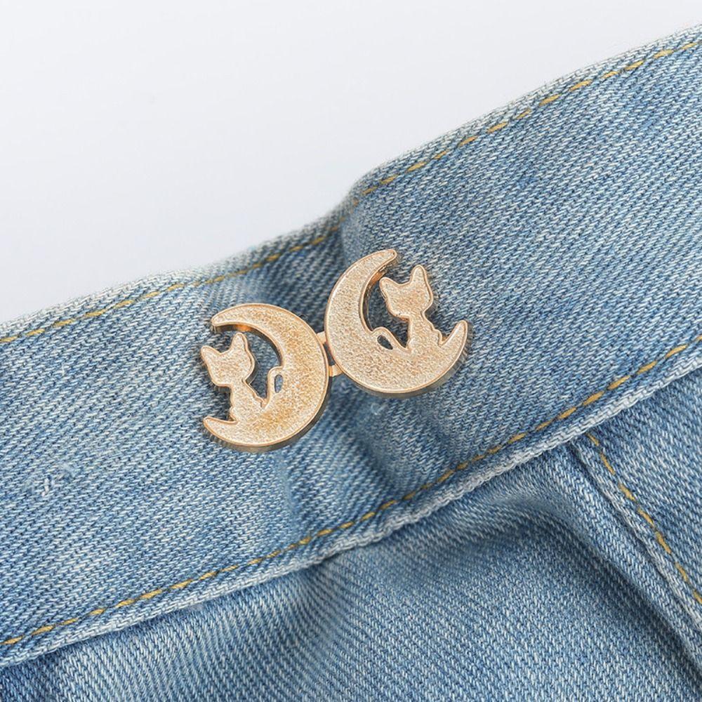 Invisible Butterfly Button Adjuster Rabbit Pants Tightener Fashion Waist Buckle Party