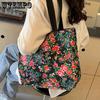 Retro Large Capacity Floral Printed Bags Casual Versatile Singer Shoulder Bags Women's Travel Beach Shopping Handbags