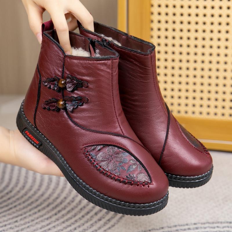 Женская обувь с флисом, теплая обувь, противоскользящие и водонепроницаемые ботинки на мягкой подошве