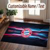 Custom Rug Bayern Munich Pattern Print Name Text Soft Non‑Slip Floor Carpet for Home Indoor Decoration