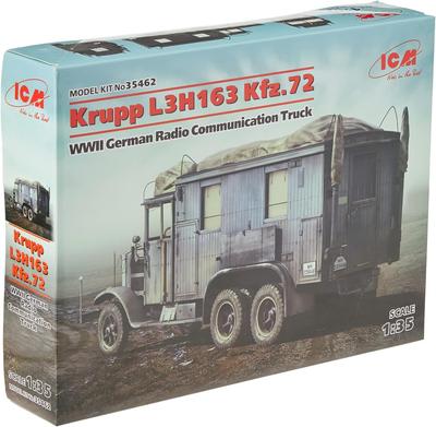 ICM Масштаб 1/35 Немецкий радио-командный автомобиль Krupp L3H163 Kfz.72 Пластиковая модель 35462