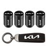 FAIG8 Car Tire Wheel Valve Caps Cover Suede Car Key Chain Ring Keychain For Kia Sportage Carnival Seltos Sorento Rio Borrego Ceed Niro