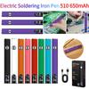 650mAh 510 Thread Battery Pen Solder Iron Shaped Battery Set Adjustable Voltage Portable Electric Soldering Iron Welding Kit