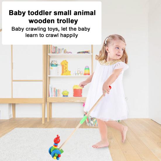 Деревянная игрушка для ползания для малышей Интерактивная игрушка для ходьбы Развивающие игрушки на колесиках для развития детей Игра в догонялки Игрушка для координации движений рук и глаз