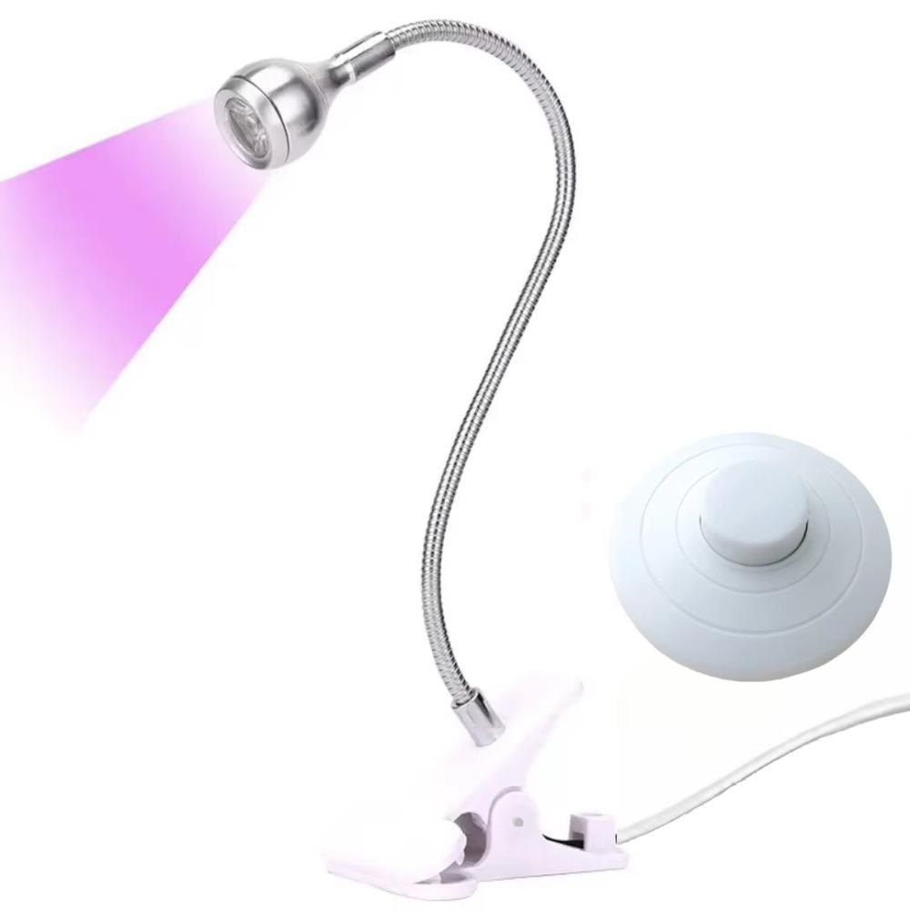 Clip-On UV LED Nail Lamp Foot Pedal Switch Gel Polish Curing Lamp Professional Use
