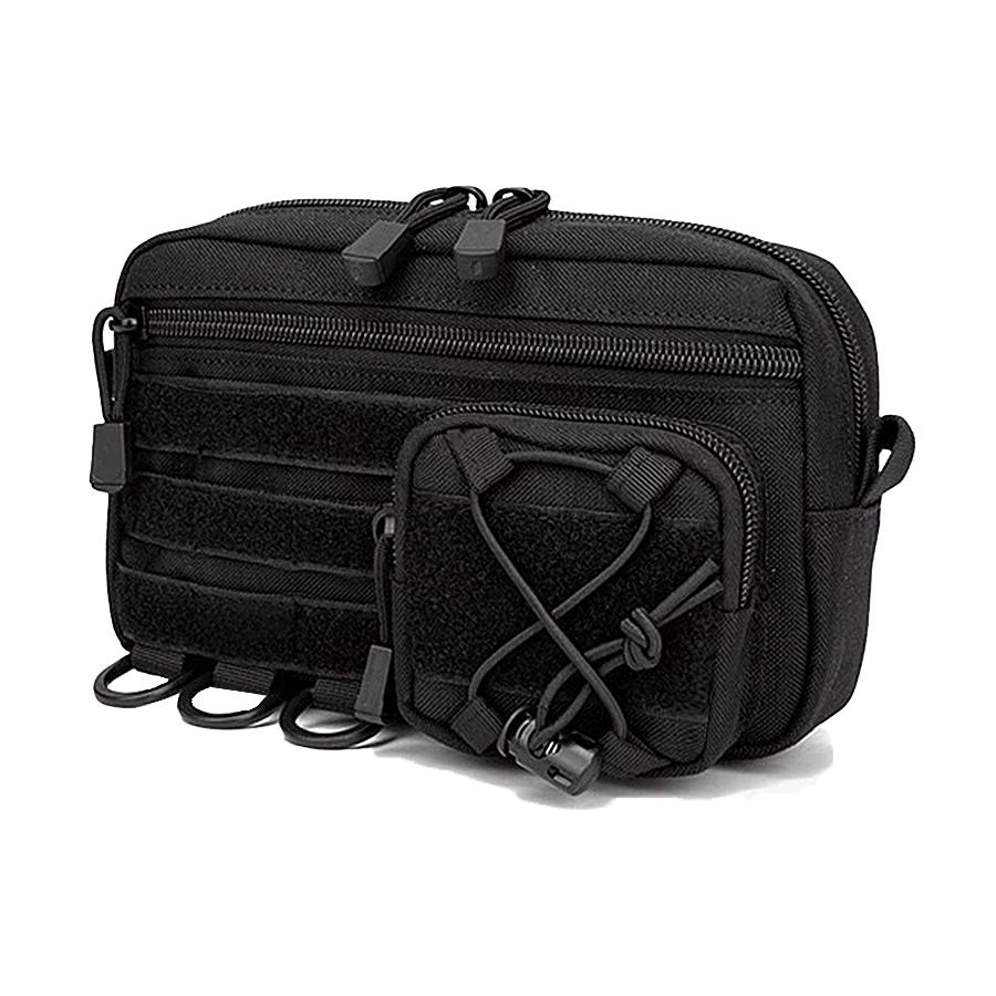Сумка-органайзер EDC с системой Molle, поясная сумка с множеством отделений, подходит для кемпинга, езды на велосипеде и т. д.
