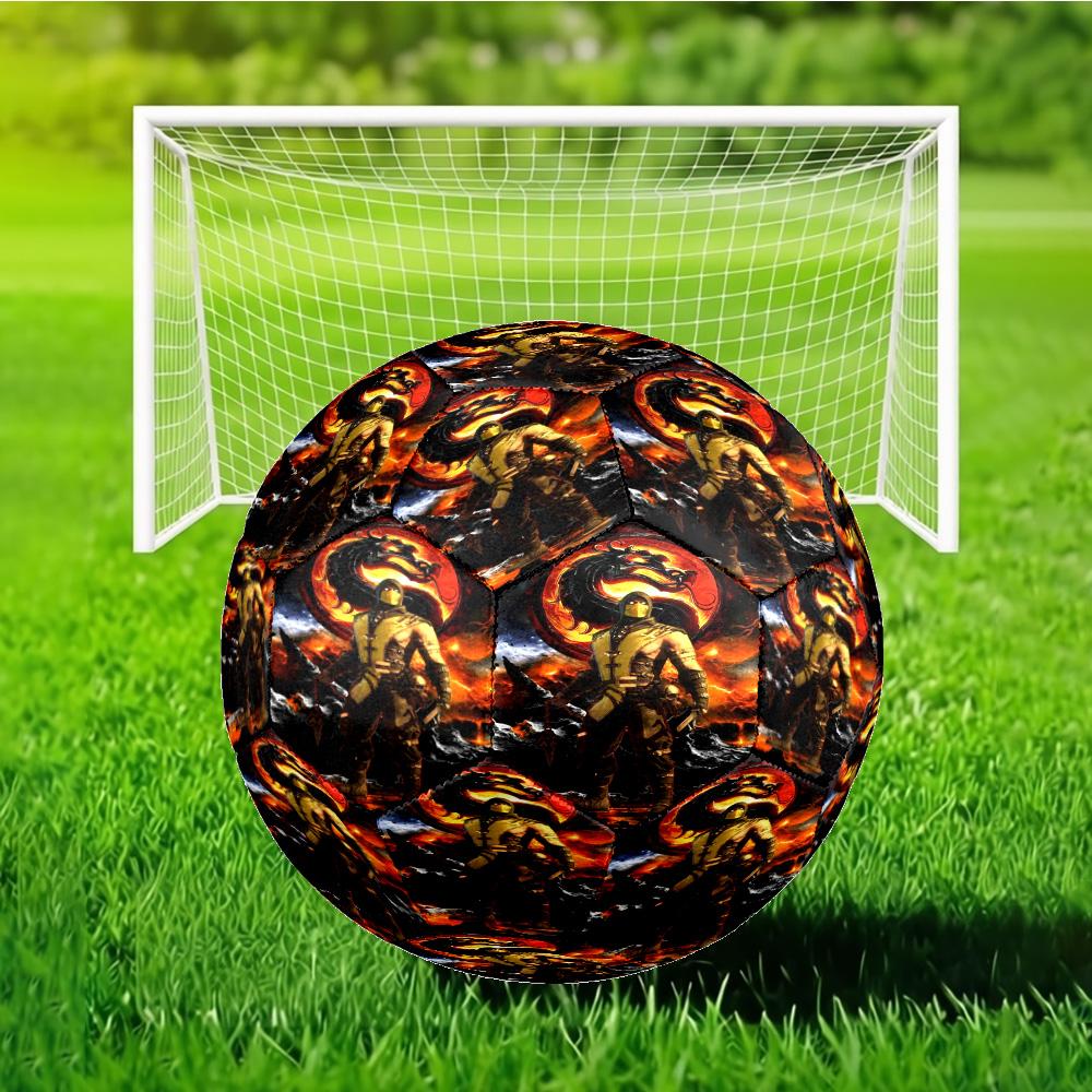 Kombat Warrior In Shadows Soccer Ball Size 5 Soccer Ball, Machine-stitched, Durable, Suitable for Training and Matches Fan Gift