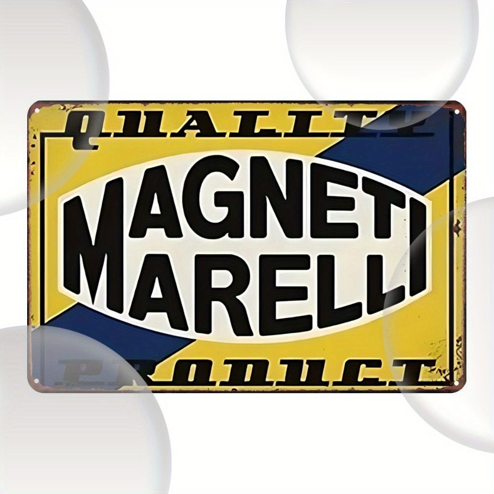 Металлический жестяной знак Magneti Marelli Автозапчасти Настенное искусство Водонепроницаемый 20x30 см