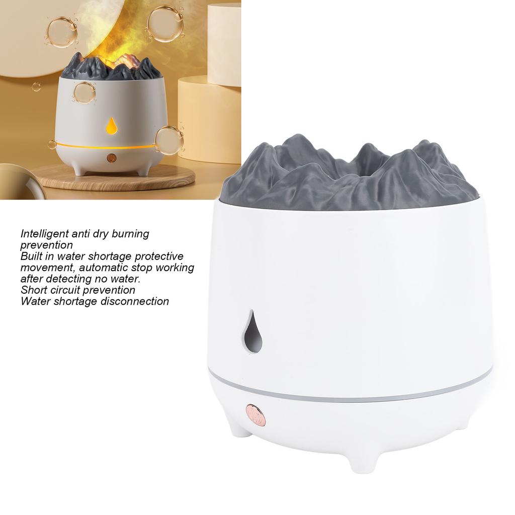 Volcano Humidifier Diffuser Timer Quiet Anti Dry Heating 2 Modes USB Volcano Essential Oil Diffuser Humidifier for Home Desktop