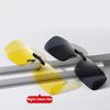 Non-polarized Ultralight Small Clip On Sunglasses Anti-glare Men Day Night Vision Lens Car Driving Glasses