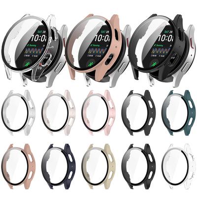 Защитный чехол 2 в 1 для ПК для Samsung Galaxy Watch7 44 мм 40 мм, чехол-накладка со стеклянной защитной пленкой для экрана, жесткий бампер-рамка + пленка