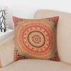 45x45cm Bohemian Cushion Cover Mandala Floral Pattern Peach Pillow Cover for Car Seat Sofa Library Pillow Cover