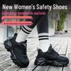 Women's Black Steel Toe Safety Shoes – Anti-Smash, Anti-Puncture, Fashionable, Small Sizes