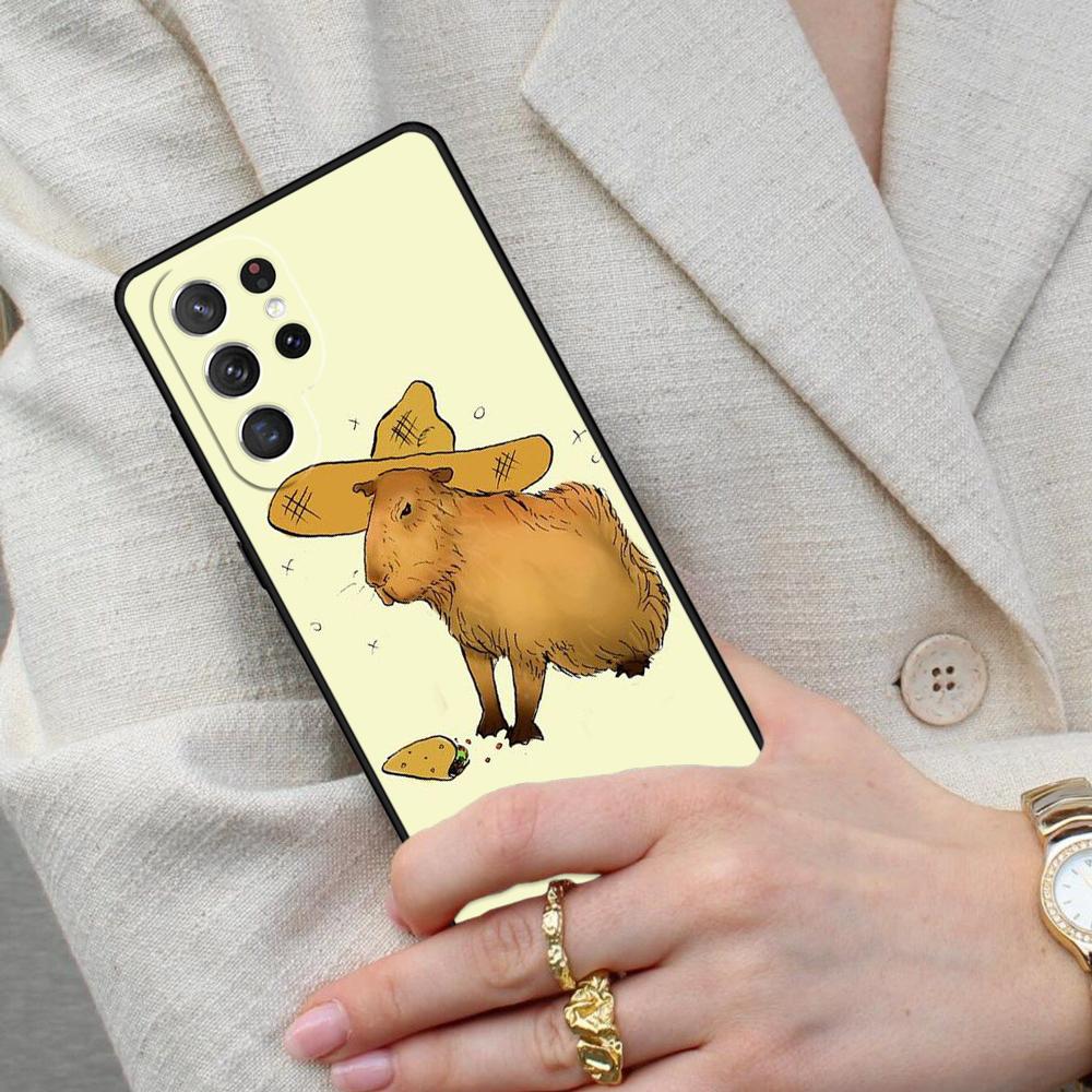 Милый чехол для телефона с капибарой для Samsung Galaxy S26 Ultra S25 S24 S23 S22 S21 S20 Note10