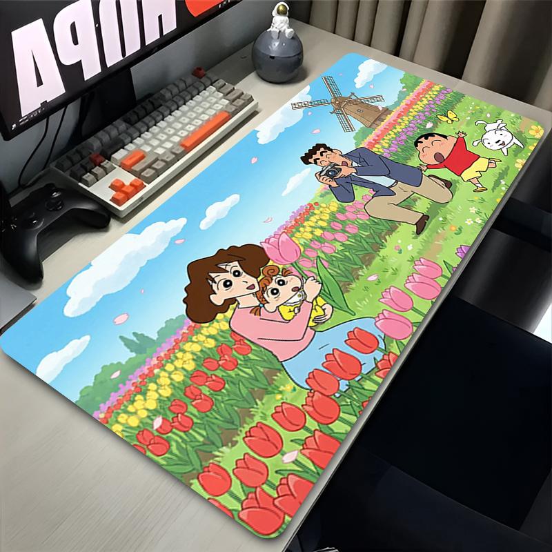 Mousepad Cute Oversized Office Desk Pad Computer Keyboard Pad Animation Game Cartoon Ccrayon Shinchan Rubber Mouse Pad