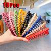 Korea Fashion Long Toothed Hairbands For Women Non Slip Hair Combs Solid Color Geometric Bezel Femme Hair Accessories Girls