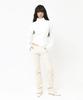 WET TAG Contrast Panel Skinny Pants Beige