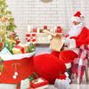 1Pc Santa Claus Large Gift Sack Christmas Eve Present Bag Party Santa Prop Holiday Gift Pouch Drawstring Bag for Candy & Toy