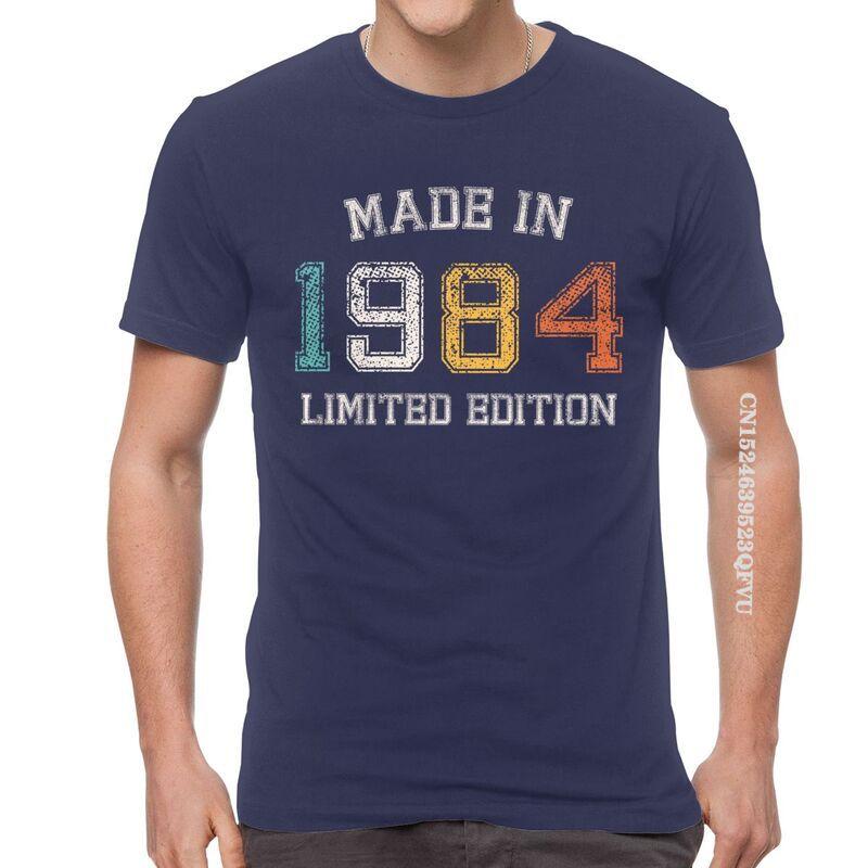 Born In 1984 Tshirts Men Men Streetwear T Shirts Made In 1984 Birth Year EMO Men Tshirt Cotton Oversized Tee Tops Clothes
