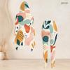 Women Plus Size Multicolor Printed Hooded Long Sleeve High Low Top Fitted Pants Two Piece Set