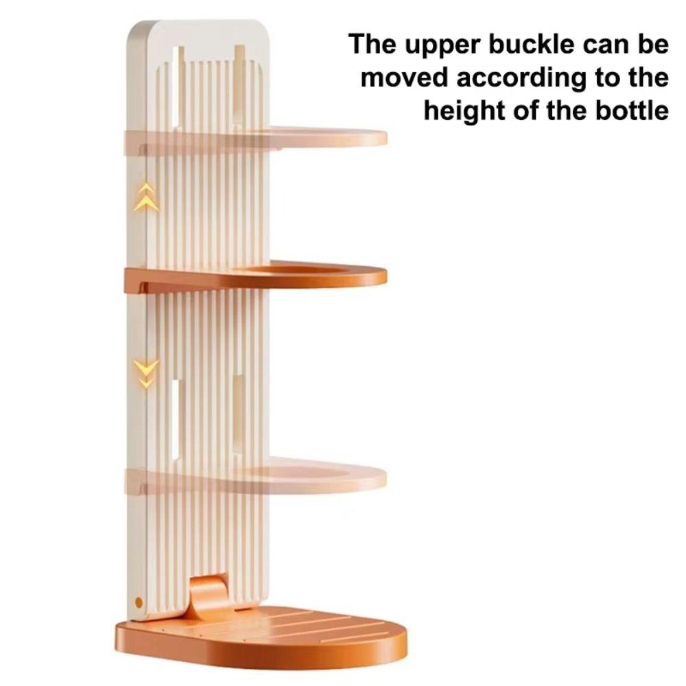 Wall Mounted Shower Rack Foldable Shampoo Bottle Holder Multi-Purpose Body Wash Storage Rack